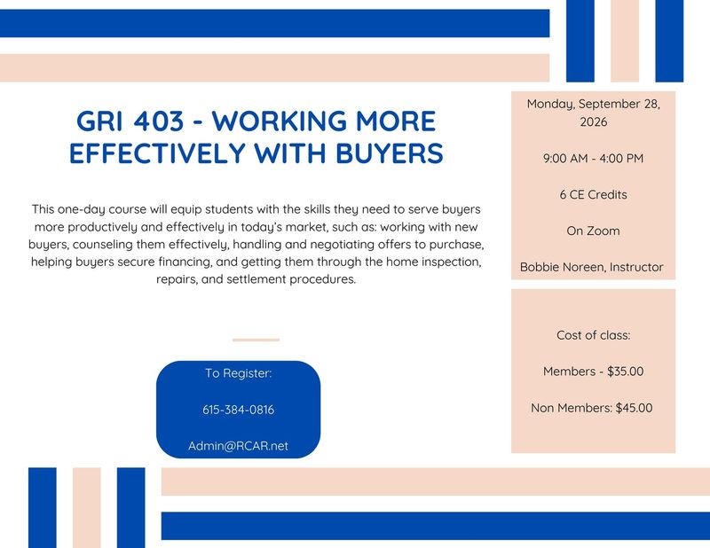 GRI 403   Working More Effectively with Buyers